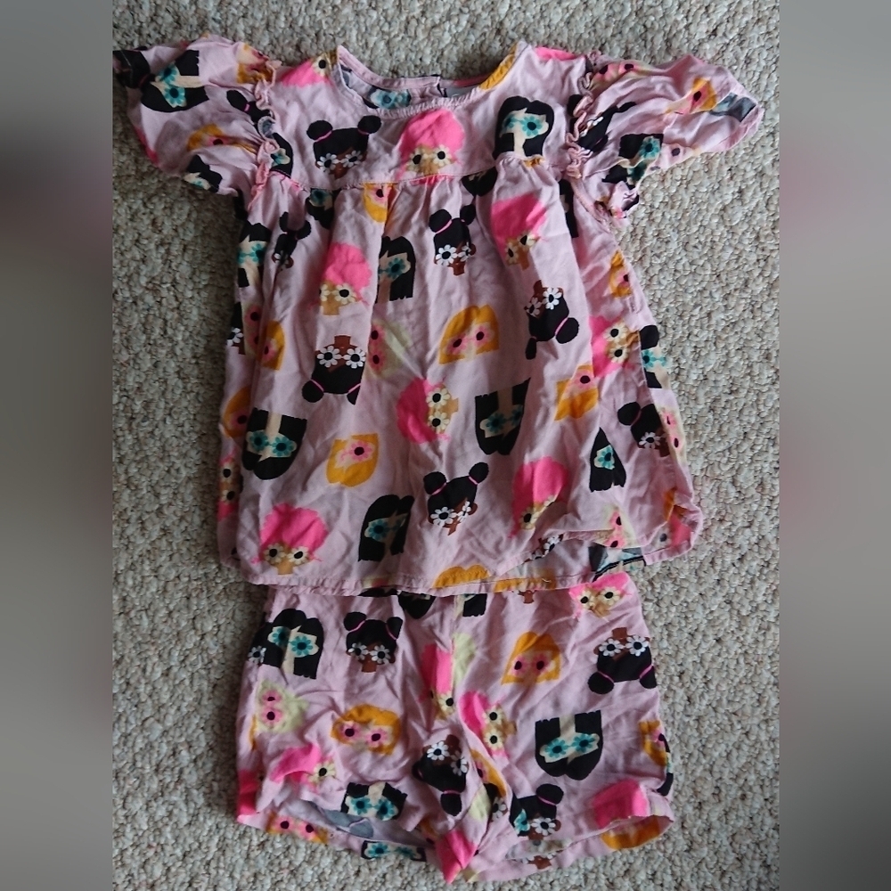 Okie Doki Adorable Pink top & shorts Set size 5T
